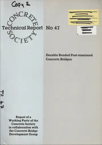 Cover of Durable Bonded Post-Tensioned Concrete Bridges