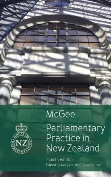 Cover of Parliamentary Practice in New Zealand
