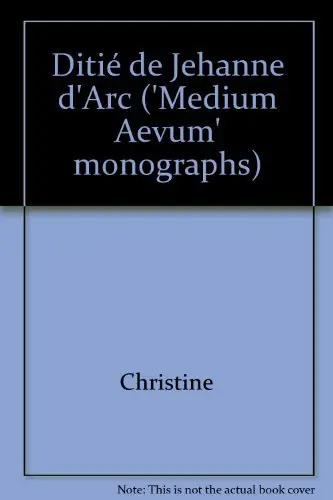 Cover of Ditie´ de Jehanne d'Arc