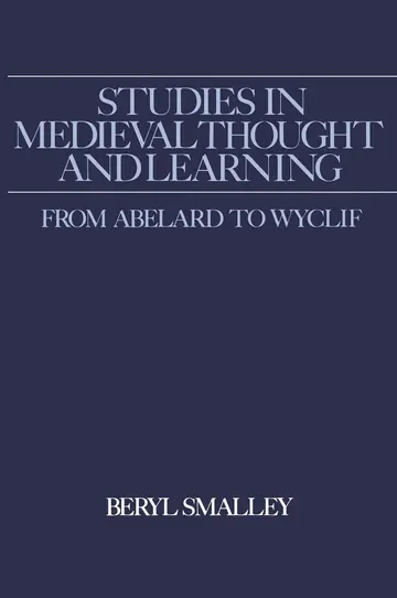 Cover of Studies in Mediaeval Thought from Abelard to Wyclif