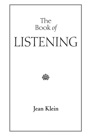 Cover of The Book of Listening