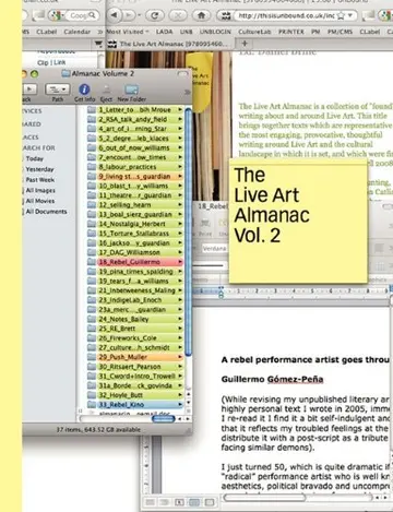 Cover of The Live Art Almanac Vol. 2
