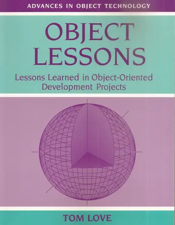 Cover of Object Lessons Lessons Learned in Object-OrientedDevelopment Projects