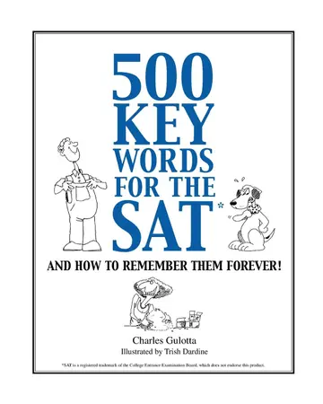 Cover of 500 Key Words for the SAT