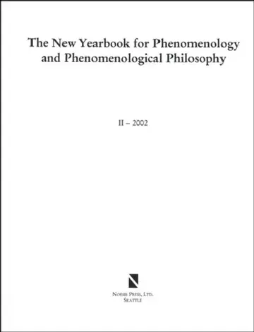 Cover of The New Yearbook for Phenomenology and Phenomenological Philosophy