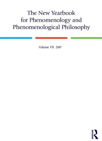 Cover of The New Yearbook for Phenomenology and Phenomenological Philosophy 2007 (7)