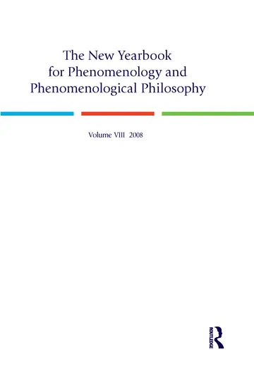 Cover of The New Yearbook for Phenomenology and Phenomenological Philosophy (8)