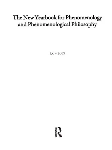 Cover of The New Yearbook for Phenomenology and Phenomenological Philosophy (9)