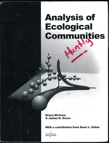 Cover of Analysis of Ecological Communities