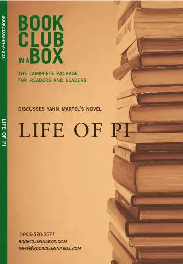Cover of "Bookclub-in-a-Box" Discusses the Novel "Life of Pi"