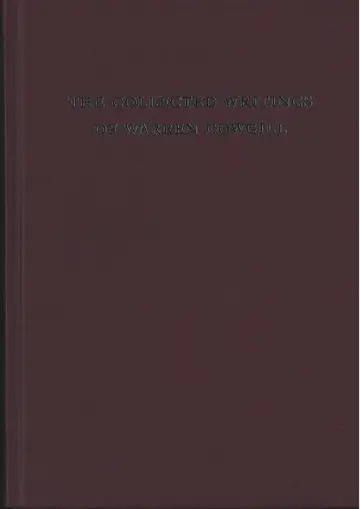 Cover of The Collected Writings of Warren Cowgill
