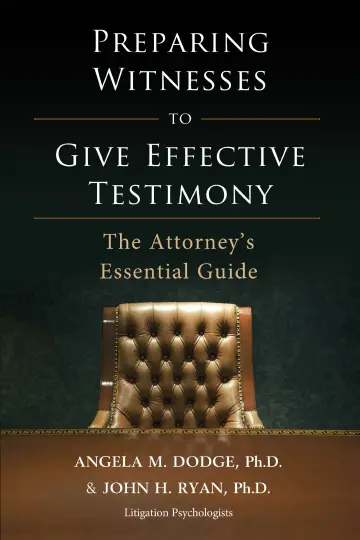 Cover of Preparing Witnesses to Give Effective Testimony