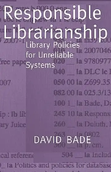 Cover of Responsible Librarianship