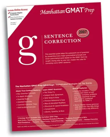 Cover of Sentence Correction GMAT Preparation Guide