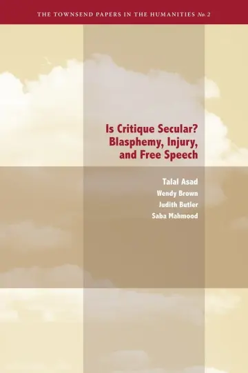 Cover of Is Critique Secular?