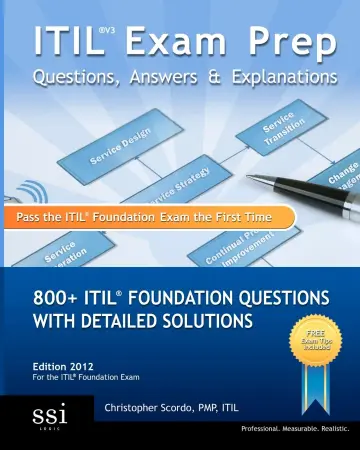 Cover of Itil V3 Exam Prep Questions, Answers, & Explanations
