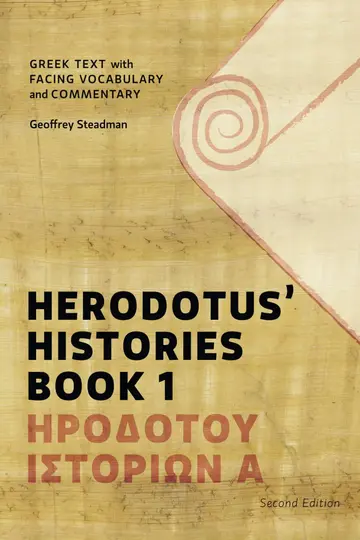 Cover of Greek Text with Facing Vocabulary and Commentary
