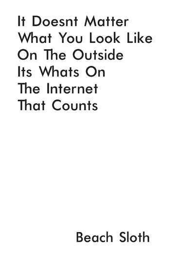 Cover of It Doesn't Matter What You Look Like on the Outside It's What's on the Internet That Counts