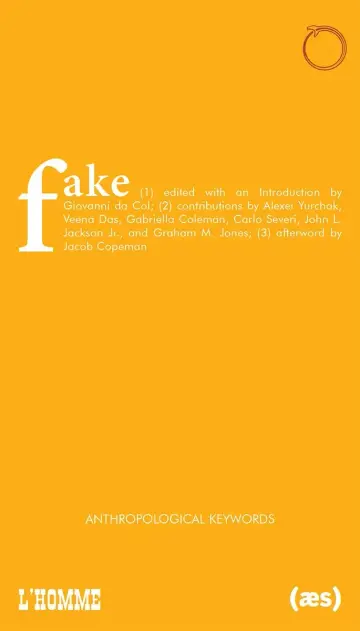 Cover of Fake – The First Annual Debate of Anthropological Keywords