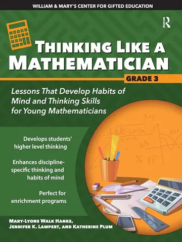 Cover of William & Mary's Center for Gifted Education Thinking Like a Mathematician GRADE 3