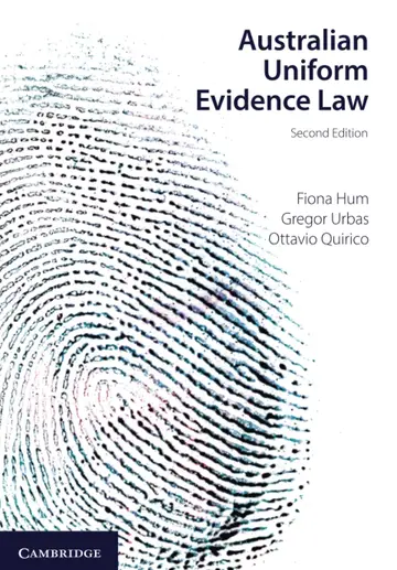 Cover of Australian Uniform Evidence Law