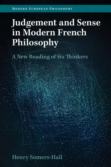 Cover of Judgement and Sense in Modern French Philosophy