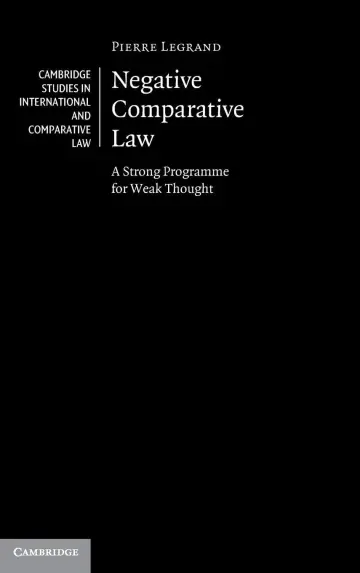 Cover of Negative Comparative Law