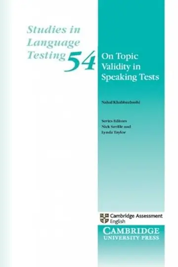 Cover of On Topic Validity in Speaking Tests