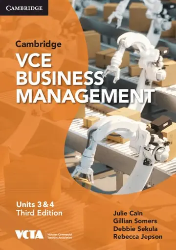 Cover of Cambridge VCE Business Management Units 3&4