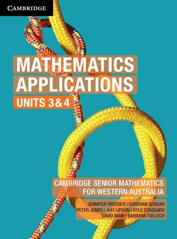Cover of Mathematics Applications Units 3&4 for Western Australia