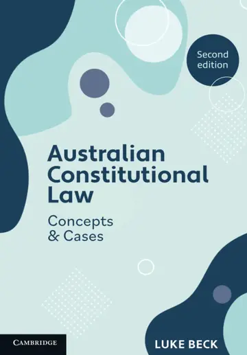 Cover of Australian Constitutional Law