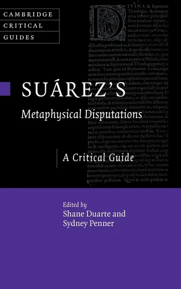 Cover of Suárez's Metaphysical Disputations