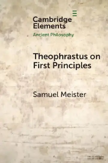 Cover of Theophrastus on First Principles