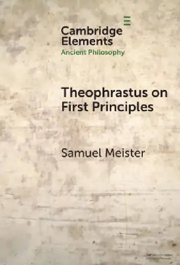 Cover of Theophrastus on First Principles