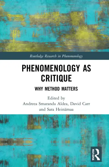 Cover of Phenomenology as Critique