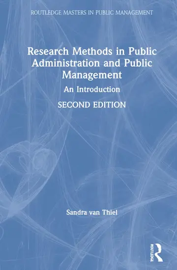 Cover of Research Methods in Public Administration and Public Management