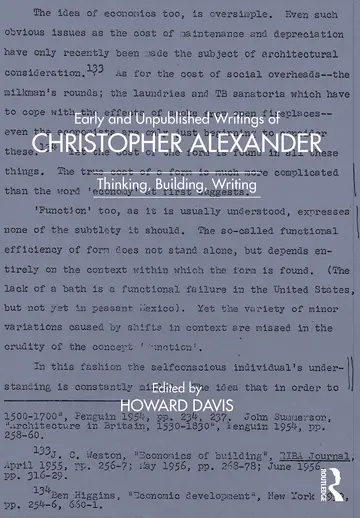 Cover of Early and Unpublished Writings of Christopher Alexander