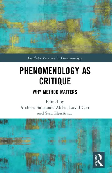 Cover of Phenomenology as Critique