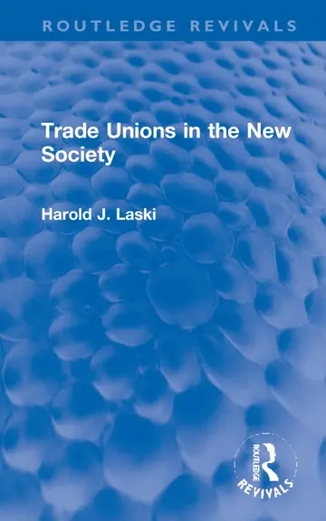Cover of Trade Unions in the New Society