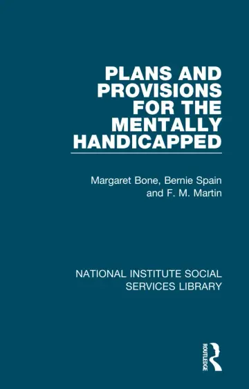 Cover of Plans and Provisions for the Mentally Handicapped