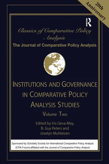 Cover of Institutioins and Governance in Comparative Policy Analysis Studies Volume 2