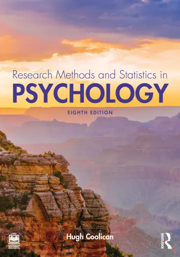 Cover of Research Methods and Statistics in Psychology 8Ed
