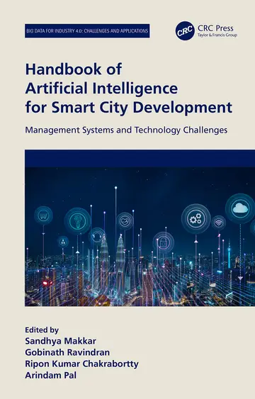Cover of Handbook of Artificial Intelligence for Smart City Development Management Systems and Technology Challenges (hb 2024)