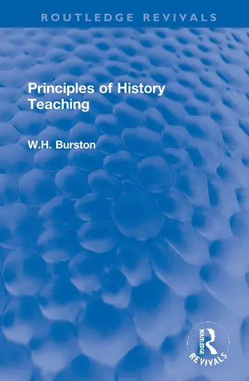 Cover of Principles of History Teaching