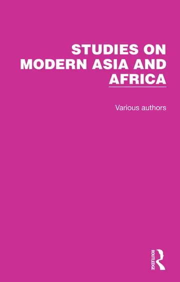 Cover of Studies on Modern Asia and Africa