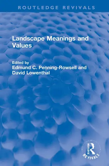 Cover of Landscape Meanings and Values
