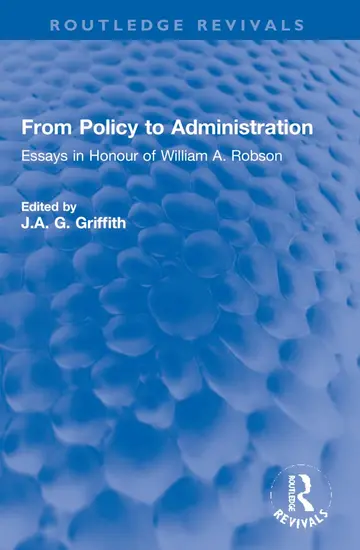 Cover of From Policy to Administration