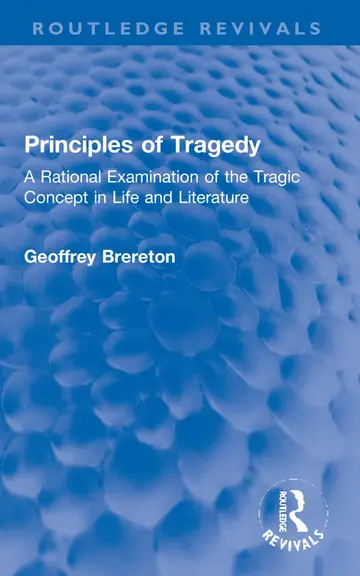 Cover of Principles of Tragedy