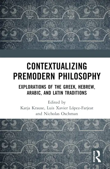 Cover of Contextualizing Premodern Philosophy