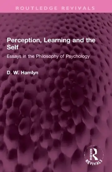 Cover of Perception, Learning and the Self